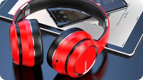 Słuchawki nauszne bluetooth HD200 Czerwone Słuchawki nauszne bluetooth HD200 Czerwone
