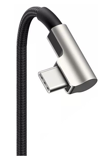 CB-CMD37 OEM kabel USB-C - USB-C 1m 60W PD 3A 20V nylonowy oplot czarny