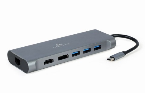 Hub USB-C HDMI DP VGA 4xUSB 3.1 USB-C PD audio card reader GbE Hub USB-C HDMI DP VGA 4xUSB 3.1 USB-C PD audio card reader GbE
