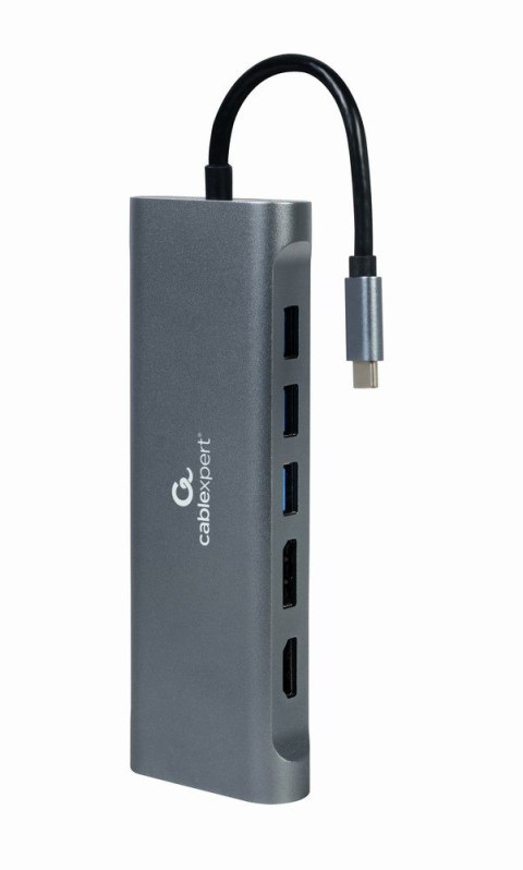 Hub USB-C HDMI DP VGA 4xUSB 3.1 USB-C PD audio card reader GbE Hub USB-C HDMI DP VGA 4xUSB 3.1 USB-C PD audio card reader GbE