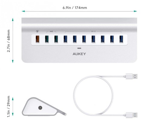 CB-H6S aluminiowy Hub 10xUSB | 10w1 | 7xUSB 3.1 | 2xUSB AiPower | 1xUSB Quick Charge 3.0 CB-H6S aluminiowy Hub 10xUSB | 10w1 | 7xUSB 3.1 | 2xUSB AiPower | 1xUSB Quick Charge 3.0