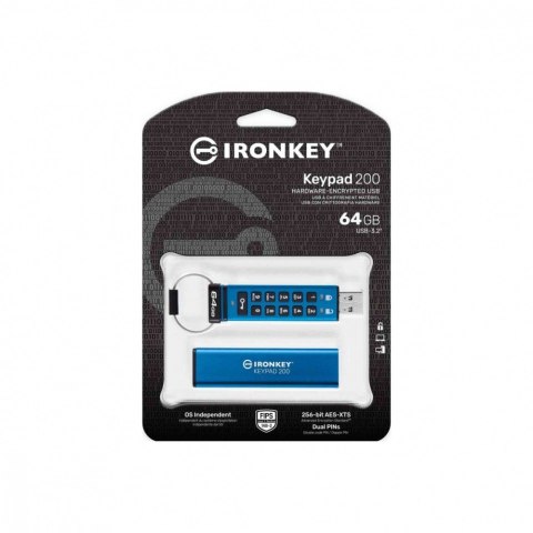 Pendrive 64GB IronKey Keypad 200 FIPS140-3 Lvl3 AES-256