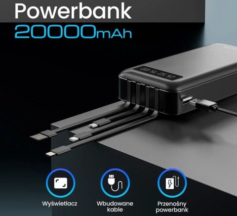 Powerbank EPB-084 EX.19614 czarny