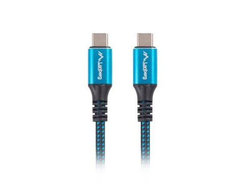 Kabel USB-C M/M USB4 0.5m 100W 8K 60HZ czarno-niebieski