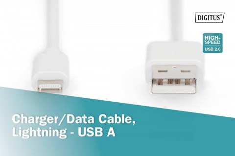 Kabel do transmisji danych/ładowania USB A/Lightning MFI 2m Biały