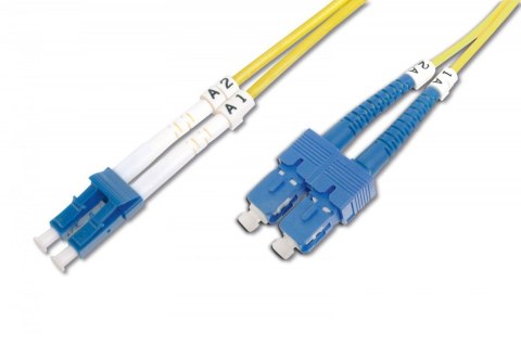 Patch cord światłowodowy FO LC/SC, duplex, SM 9/125, OS2, LSOH, 2m Żółty Patch cord światłowodowy FO LC/SC, duplex, SM 9/125, OS2, LSOH, 2m Żółty