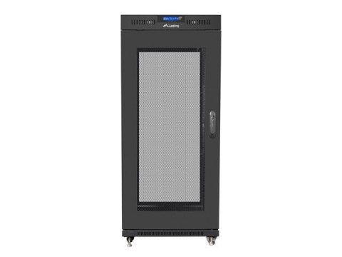 Szafa instalacyjna rack stojąca 19 cali 22U 800X800 czarna dzrwi perforowane LCD Szafa instalacyjna rack stojąca 19 cali 22U 800X800 czarna dzrwi perforowane LCD