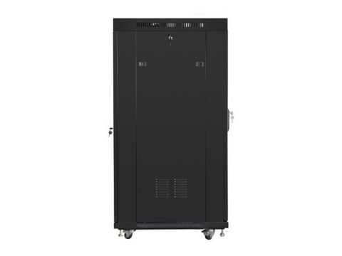Szafa instalacyjna rack stojąca 19 cali 22U 800X800 czarna dzrwi perforowane LCD Szafa instalacyjna rack stojąca 19 cali 22U 800X800 czarna dzrwi perforowane LCD