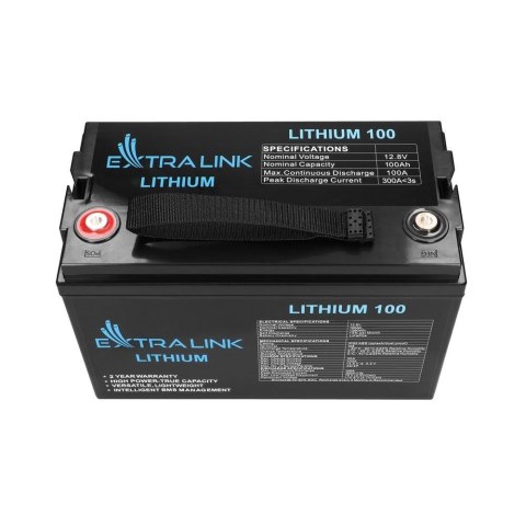 Akumulator LiFePO4 100AH 12.8V BMS EX.30455