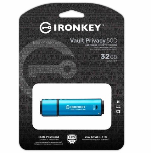 Pendrive 32GB IronKey Vault Privacy 50C AES-256 FIPS-197 Pendrive 32GB IronKey Vault Privacy 50C AES-256 FIPS-197