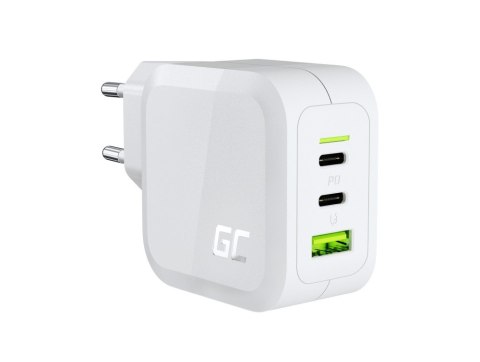 Ładowarka PowerGaN 65W PD 3.0 QC 3.0 2xUSB-C 1xUSB-A biała Ładowarka PowerGaN 65W PD 3.0 QC 3.0 2xUSB-C 1xUSB-A biała