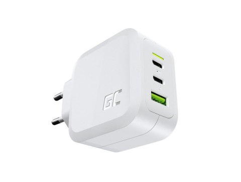 Ładowarka PowerGaN 65W PD 3.0 QC 3.0 2xUSB-C 1xUSB-A biała Ładowarka PowerGaN 65W PD 3.0 QC 3.0 2xUSB-C 1xUSB-A biała