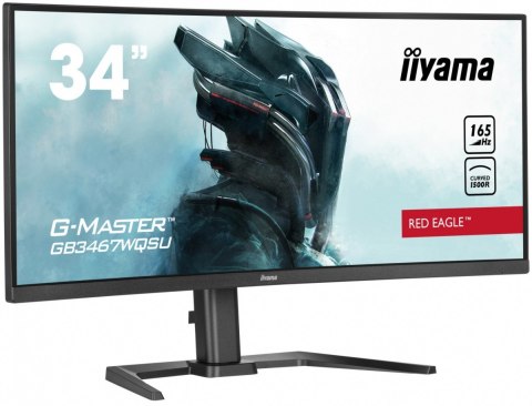 Monitor 34 cale G-MASTER GB3467WQSU-B5 VA,UWQHD,165HZ,HAS(15cm),1500R,4xUSB