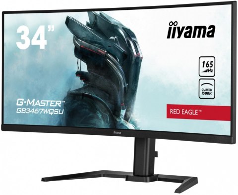 Monitor 34 cale G-MASTER GB3467WQSU-B5 VA,UWQHD,165HZ,HAS(15cm),1500R,4xUSB