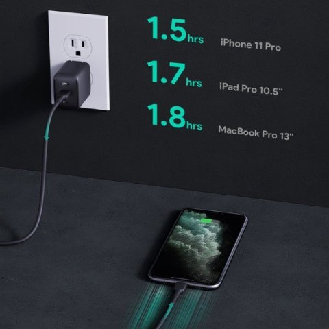 PA-B2 Black Omnia GaN ładowarka sieciowa 1xUSB-C 61W Power Delivery 3.0 3A PA-B2 Black Omnia GaN ładowarka sieciowa 1xUSB-C 61W Power Delivery 3.0 3A