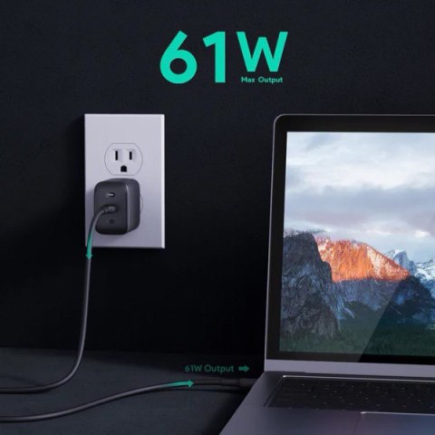 PA-B2 Black Omnia GaN ładowarka sieciowa 1xUSB-C 61W Power Delivery 3.0 3A PA-B2 Black Omnia GaN ładowarka sieciowa 1xUSB-C 61W Power Delivery 3.0 3A