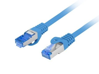 Patchcord kat.6a S/FTP LSZH CCA 0.25m niebieski fluke