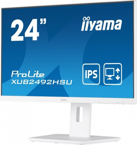 Monitor 23.8 cala XUB2492HSU-W5 IPS,HDMI,DP,VGA,USB,HAS(150mm),biały Monitor 23.8 cala XUB2492HSU-W5 IPS,HDMI,DP,VGA,USB,HAS(150mm),biały