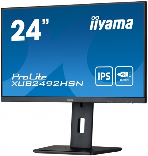 Monitor 24 cale XUB2492HSN-B5 IPS,USB-C Dock,HDMI,DP,DaisyChain,HAS Monitor 24 cale XUB2492HSN-B5 IPS,USB-C Dock,HDMI,DP,DaisyChain,HAS