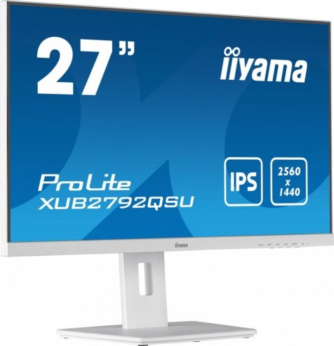 Monitor 27 cali 'XUB2792QSU-W5 IPS,WQHD,HDMI,DP,DVI,HAS(150mm),biały Monitor 27 cali 'XUB2792QSU-W5 IPS,WQHD,HDMI,DP,DVI,HAS(150mm),biały