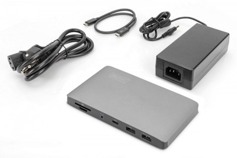 Stacja dokująca USB-C 11-portów z Thunderbolt 3, 8K 30Hz, PD 3.0, RJ45, Aluminiowa