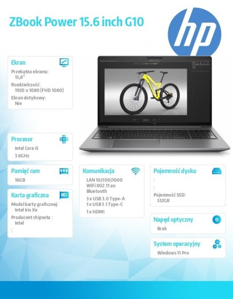 Mobilna stacja robocza ZBook Power G10/W11P i5-13600H/512/16 865R2EA