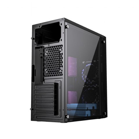 Obudowa Midi Tower Fornax M100B ATX niebiesie wentylatory Czarna Obudowa Midi Tower Fornax M100B ATX niebiesie wentylatory Czarna