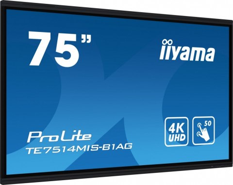 Monitor wielkoformatowy 75 cali TE7514MIS-B1AG INFRARED,50pkt,VA,4K,7H,WiFi,MIC,USB-c Monitor wielkoformatowy 75 cali TE7514MIS-B1AG INFRARED,50pkt,VA,4K,7H,WiFi,MIC,USB-c