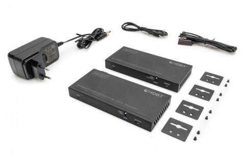 Przedłużacz/Extender HDMI 4K 60Hz 150m po skrętce Cat.6A/7/8 HDBaseT HDCP2.2 IR EDID PoC, zestaw
