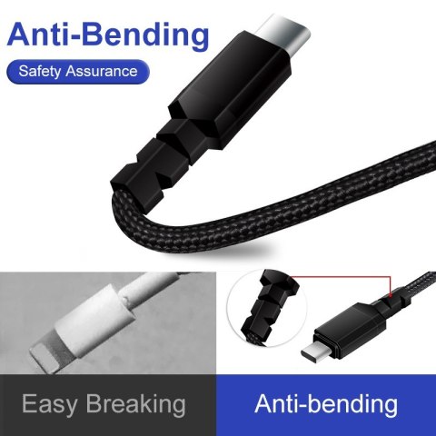 Kabel 2x USB-C 100W 2m wspierający PD przesył danych do 10Gbps MCE492 Czarny Kabel 2x USB-C 100W 2m wspierający PD przesył danych do 10Gbps MCE492 Czarny