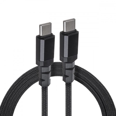 Kabel 2x USB-C 15W 1m wspierający QC 3.0 MCE493 Czarny Kabel 2x USB-C 15W 1m wspierający QC 3.0 MCE493 Czarny
