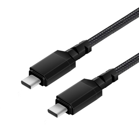 Kabel 2x USB-C 15W 1m wspierający QC 3.0 MCE493 Czarny Kabel 2x USB-C 15W 1m wspierający QC 3.0 MCE493 Czarny