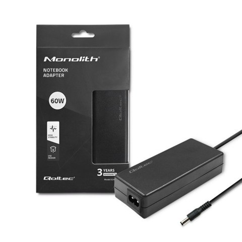 Zasilacz desktopowy 60W | 12V | 5A | 5.5*2.5 | +kabel zasilający Zasilacz desktopowy 60W | 12V | 5A | 5.5*2.5 | +kabel zasilający