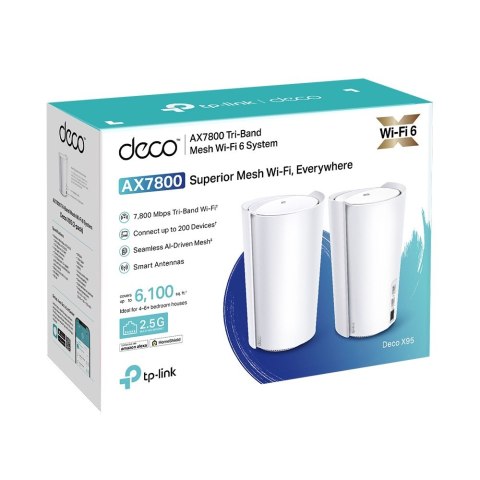 System WiFi Mesh AX7800 Deco X95 (2-pack) System WiFi Mesh AX7800 Deco X95 (2-pack)