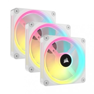 Wentylator QX120 RGB iCUE LINK magnetic, 3pak biały