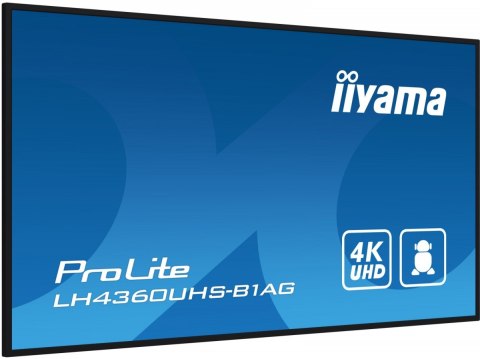 Monitor wielkoformatowy 43 cale LH4360UHS-B1AG matowy 24h/7 500(cd/m2) VA 3840 x 2160 UHD(4K) Android.11 Wifi CMS(iiSignage2) Monitor wielkoformatowy 43 cale LH4360UHS-B1AG matowy 24h/7 500(cd/m2) VA 3840 x 2160 UHD(4K) Android.11 Wifi CMS(iiSignage2)