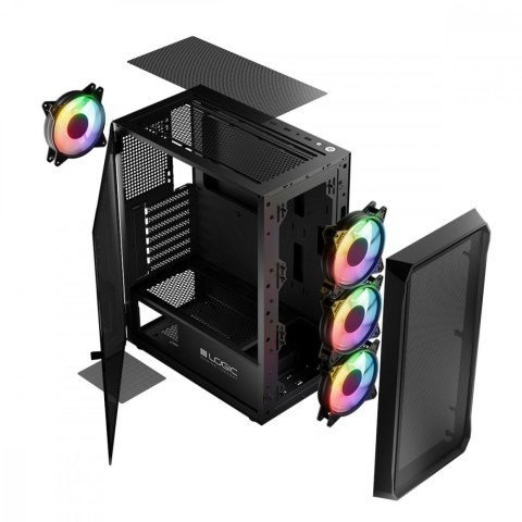 Obudowa Komputerowa Logic Portos ARGB Midi USB 3.0 Czarna Obudowa Komputerowa Logic Portos ARGB Midi USB 3.0 Czarna
