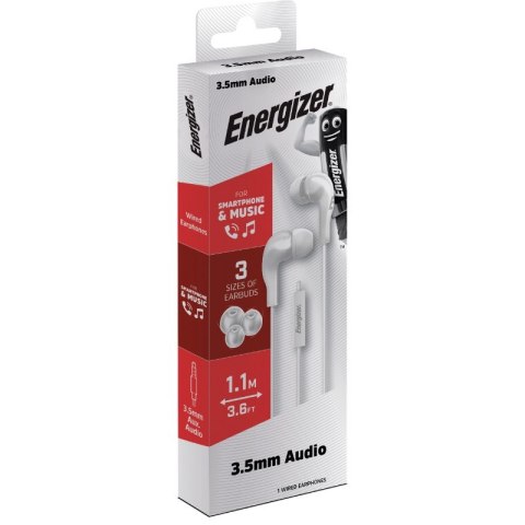 Słuchawki przewodowe jack 3,5 mm białe Słuchawki przewodowe jack 3,5 mm białe