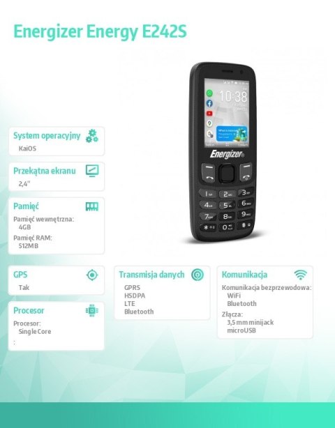 Telefon Energy E242S 512MB RAM 4GB Dual Sim Telefon Energy E242S 512MB RAM 4GB Dual Sim