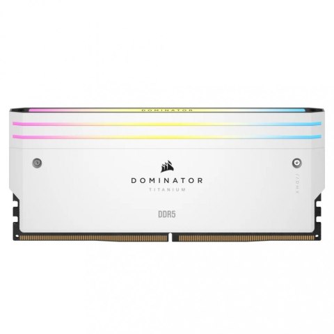 Pamięć DDR5 Dominator Titanium RGB 64GB/6600(2*32GB) CL32 Intel XMP biała Pamięć DDR5 Dominator Titanium RGB 64GB/6600(2*32GB) CL32 Intel XMP biała