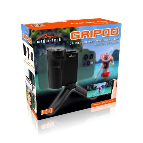 Uchwyt do smartfona, statyw biurkowy, pilot Bluetooth GRIPOD MT5543 Uchwyt do smartfona, statyw biurkowy, pilot Bluetooth GRIPOD MT5543