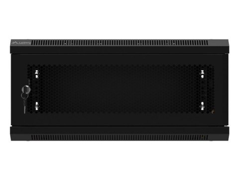 Szafa wisząca 19 cali 4U 600x450 drzwi perforowane (flat pack) czarna