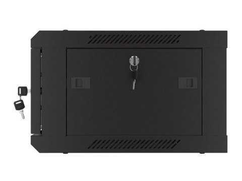 Szafa wisząca 19 cali 4U 600x450 drzwi perforowane (flat pack) czarna