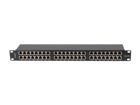 Patch panel 48 portów 1U 19 cali kat.6a ftp ekranowany czarny Patch panel 48 portów 1U 19 cali kat.6a ftp ekranowany czarny