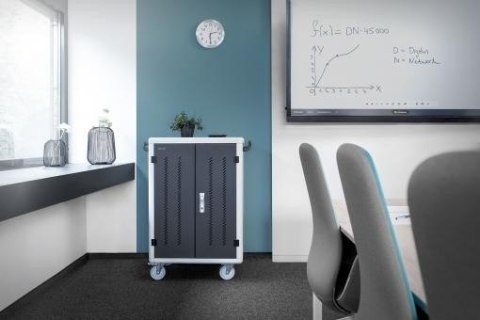 Szafa mobilna na kółkach do ładowania notebooków/tabletów do 15,6" z UV-C i synchronizacją danych Szafa mobilna na kółkach do ładowania notebooków/tabletów do 15,6" z UV-C i synchronizacją danych
