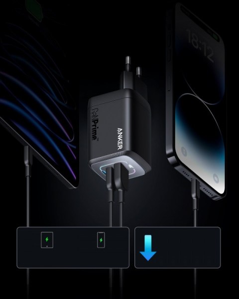 Ładowarka 737 GaNPrime 100W USB-C x 2 USB-A x 1 Ładowarka 737 GaNPrime 100W USB-C x 2 USB-A x 1