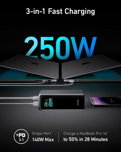 Powerbank Prime 27650 mAh 250W USB-C x 2 USB-A x 1 Powerbank Prime 27650 mAh 250W USB-C x 2 USB-A x 1