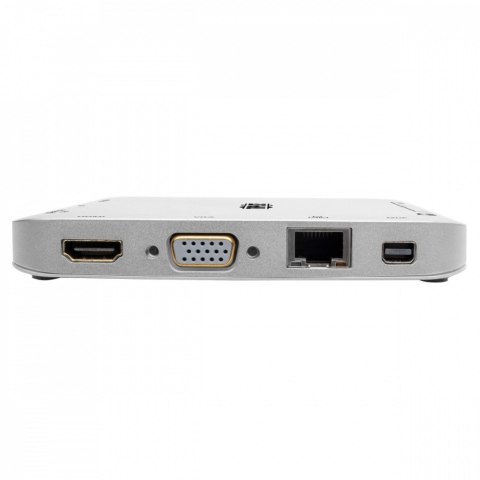 Stacja dokująca USB-C, podwójny wyświetlacz 4K HDMI/mDP, VGA, USB 3.2 Gen 1, koncentrator USB-A/C, GbE, ładowanie PD 60 W U442-D
