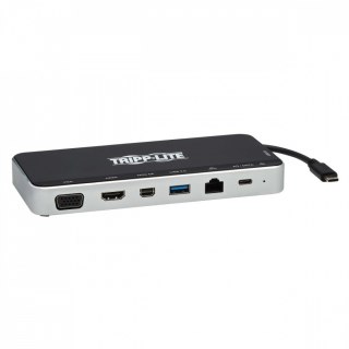 Stacja dokująca USB, potrójny wyświetlacz 4K HDMI i mDP, VGA, USB 3.2 Gen 1, koncentrator USB-A/C, GbE, ładowanie PD 60W U442-