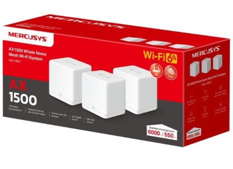 System WiFi Halo H60X AX1500 3-pak System WiFi Halo H60X AX1500 3-pak